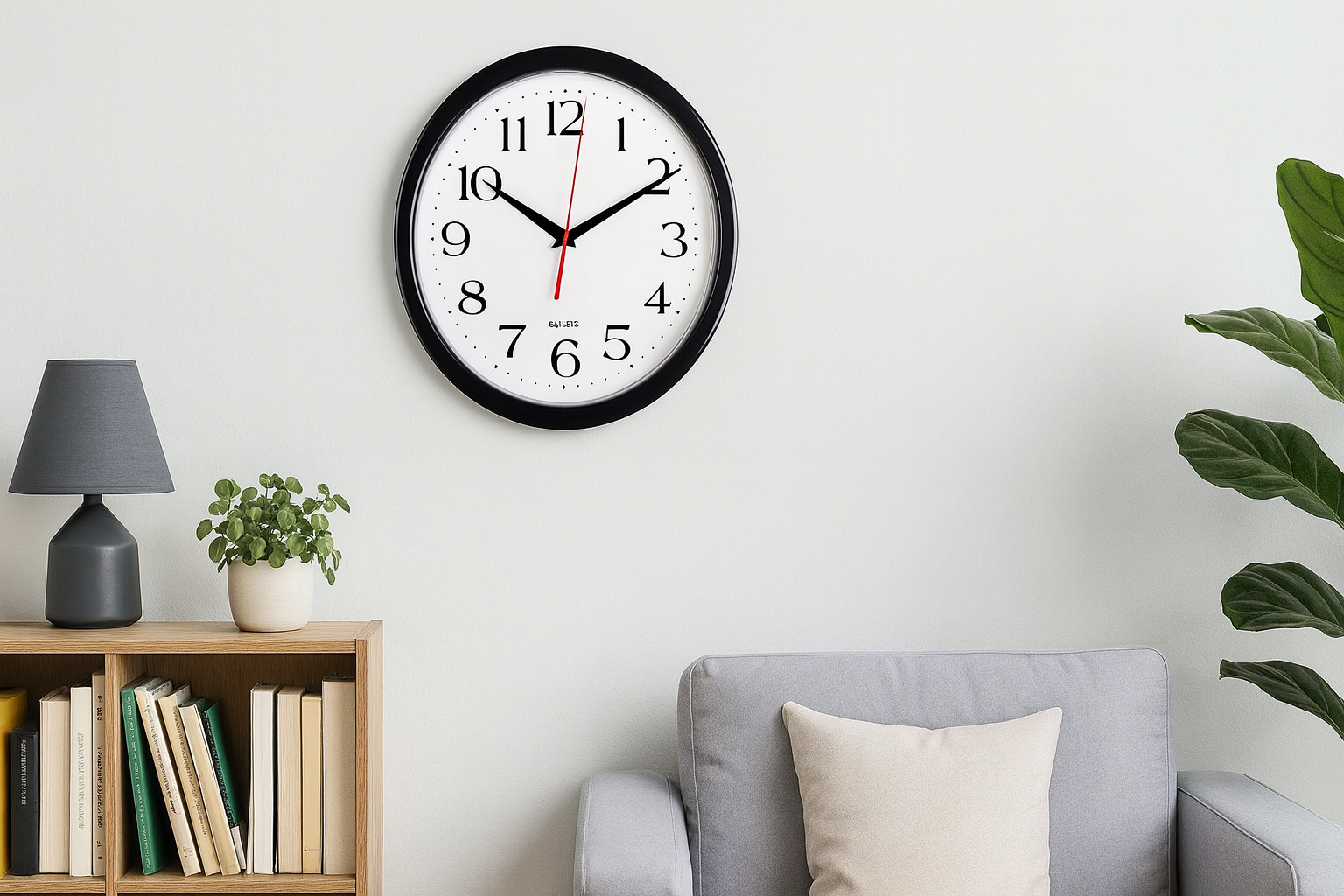 Bernhard Products Black Wall Clock